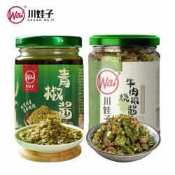 川娃子 招牌青椒酱+牛肉烧椒酱 230g*2瓶 组合装