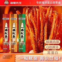 海狸先生 一根鱿鱼手撕鱿鱼丝条 芥末味 100g*1盒