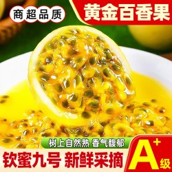 鹤仙人 广东湛江 钦蜜9号黄金百香果 1kg 大果【单果70g+】12-14个