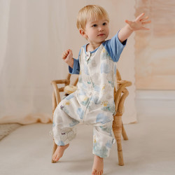 Nest Designs 婴儿睡袋 婴幼儿夏季薄款桑蚕丝纱布半袖睡袋
