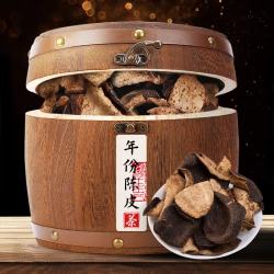 印象堂 茶叶广东新会天马老陈皮茶10年老陈皮干泡水200g茶叶木桶装 十年陈皮木桶装 200g*1件