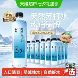 依能 天然苏打水 无糖无汽弱碱性 500ml*24瓶