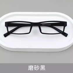 超轻7g窄TR90近视眼镜架磨砂黑框 + 1.61防蓝光镜片