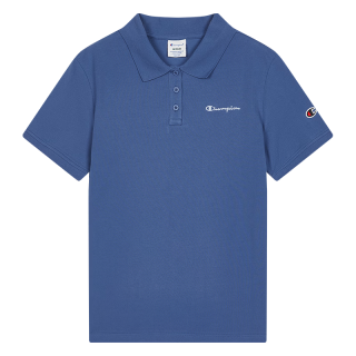 Champion 短袖POLO衫 翻领 灰蓝色 XL 运动T恤