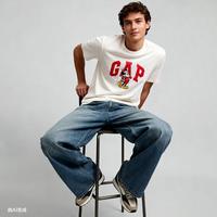 Gap 男女装夏季款纯棉卡通印花logo短袖T恤上衣美版821805