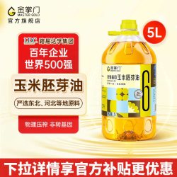 mastergold 食用油 非转基因 精炼压榨 玉米胚芽油 5L 少油烟