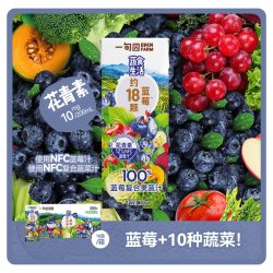 一甸园 蓝莓味100%复合果蔬汁 200mL*10盒