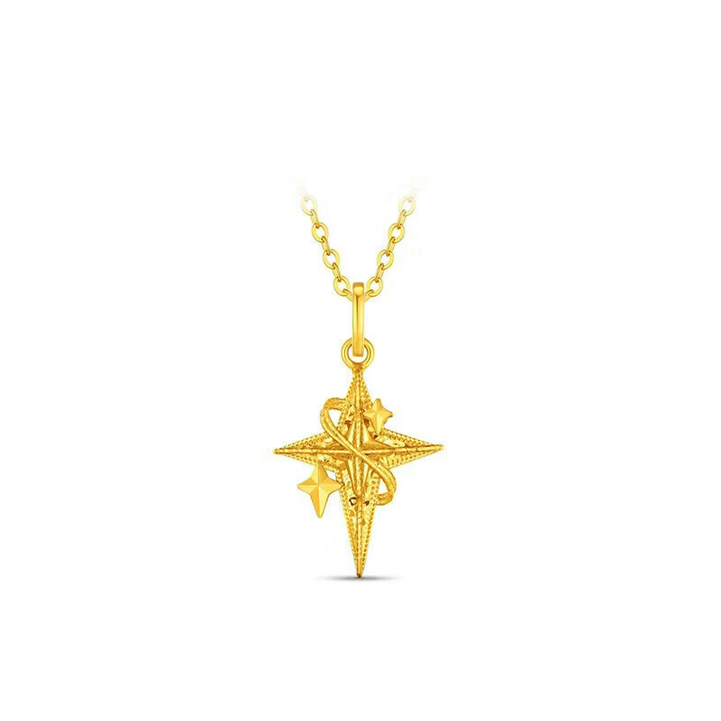 CHOW TAI FOOK 周大福 EOF2587 流光星轨足金吊坠