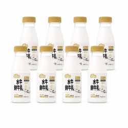 每鲜纯水牛鲜牛乳3.8低温奶鲜牛奶208g*8瓶儿童小瓶鲜奶水牛奶