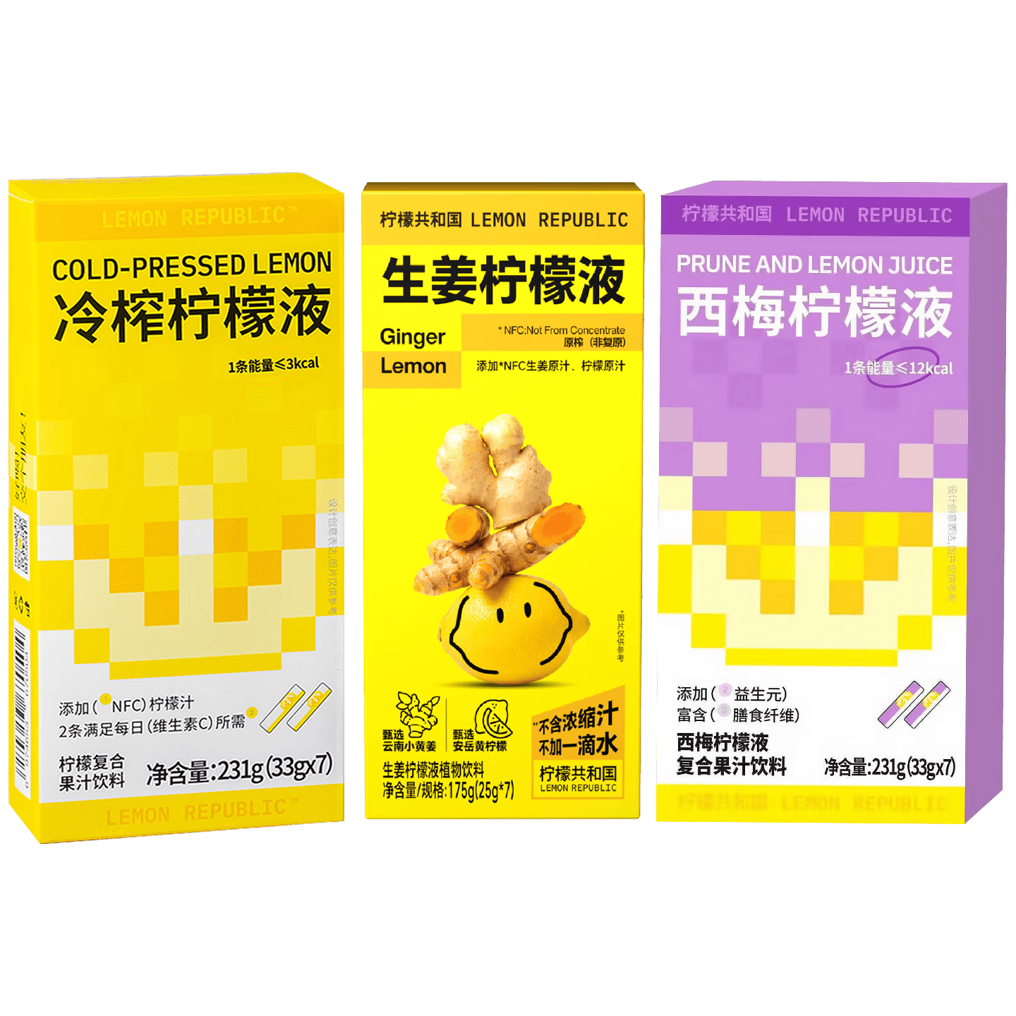 柠檬共和国 西梅柠檬液 33g*21条 果汁饮料