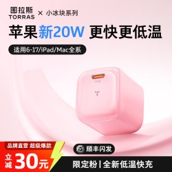图拉斯 小冰块适用苹果充电器线iPhone15充电头14ProMax手机13快充12一套装正品PD30W插头typec数据线iPad平板