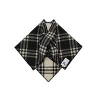 BURBERRY 博柏利 男女同款格纹羊毛围巾短披肩 81267951 黑色