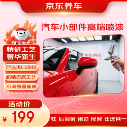 京东养车 汽车小部件 高端喷漆 单侧后视镜/A/C柱/裙边/尾翼划痕修复喷漆补漆 1件