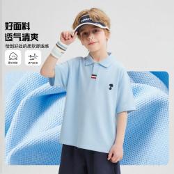 史努比 26年夏季款款中大童T恤男女宝翻领透气短袖