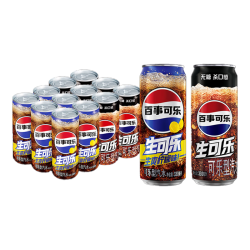 百事 可乐无糖生可乐*6+柠檬味生可乐*6 碳酸饮料汽水 330ml*12罐