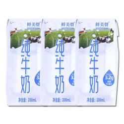 鲜美赞 纯牛奶200ml*3盒