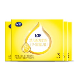 飞鹤 奶粉飞帆呵护3段四联包三段1600g*4盒