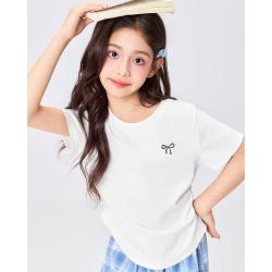 爱依服 商场MINIIEF2025夏季韩洋气百搭女童T恤
