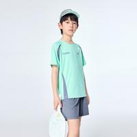 特步 亲肤舒适吸湿速干男童女童2026新品夏季短袖运动套装