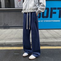 月伊纺 美式高街直筒卫裤男潮流百搭宽松阔腿休闲长裤青年百搭运动哈伦裤