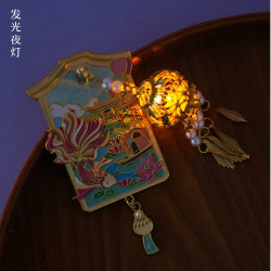 赋闲 济南大明湖畔夏雨荷文创冰箱贴趵突泉旅游文创纪念礼品发光冰箱贴 大明湖发光冰箱贴（礼盒装）