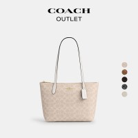 COACH 【七夕礼物】老花FIONA 24号手提单肩托特包通勤女包 多色可选