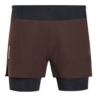 萨洛蒙 SENSE 2IN1 SHORTS 轻量透气 C26146 咖啡豆棕 XL 运动短裤