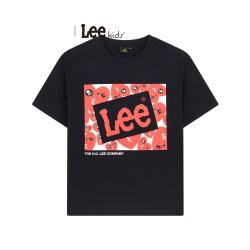 Lee 男女中大童短袖T恤2026夏季纯棉薄款儿童上衣时尚经典印花潮