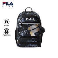 FILA 儿童书包2026年新款双肩包 深黑-BK S