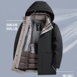 杉杉 男士三穿可拆卸连帽鹅绒服SSR254259404-Q