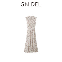 SNIDEL 2026早秋新品甜美荷叶边小飞袖碎花茶歇连衣裙SWFO264077