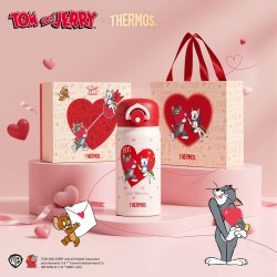 THERMOS 膳魔师 保温直饮杯送女友送对象礼盒猫和老鼠联名女生