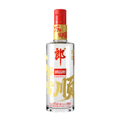 郎酒 光瓶白酒 顺品郎红顺 488ml大容量浓酱兼香型白酒 45度 488mL 1瓶 (1支装）