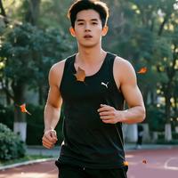 PUMA 男士运动圆领无袖背心