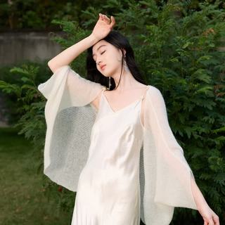 三彩 康宝莱纱线马海毛针织披肩 女