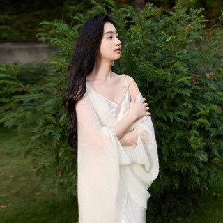 三彩 康宝莱纱线马海毛针织披肩 女