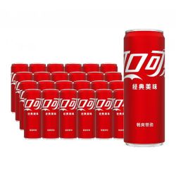 可口可乐 碳酸饮料 经典摩登罐汽水 原味 330ml*24罐