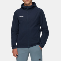 MAMMUT 男款连帽透气耐磨防风拉链软壳衣