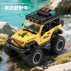 欧因 仿真1:24越野车可开门大轮吉普车模型儿童声光惯性玩具小汽车玩具 27009大号越野车