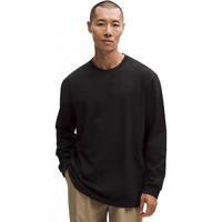 lululemon LM3FBTS 男士棉混纺速干长袖T恤 黑色 M