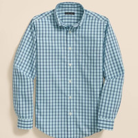 Brooks Brothers Boys Non-Iron Broadcloth Polo Button-Down Collar Check Sport Shirt