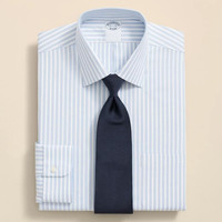 Brooks Brothers 男士衬衫 Stretch Supima® Cotton Non-Iron Ainsley Collar Stripe Dress Shirt