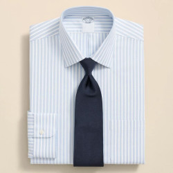 Brooks Brothers 男士衬衫 Stretch Supima® Cotton Non-Iron Ainsley Collar Stripe Dress Shirt