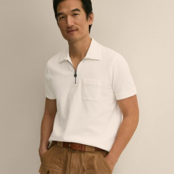 Brooks Brothers 棉质绒面 quarter-zip POLO衫