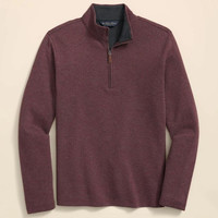 Brooks Brothers 男士针织衫 Cotton Herringbone Quarter-Zip