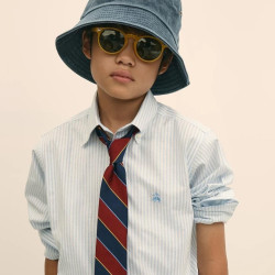 Brooks Brothers Boys Non-Iron Stretch Cotton Striped Oxford Sport Shirt