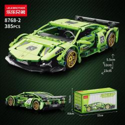 乐乐兄弟 积木拼装儿童玩具 8768-2科技回力赛车