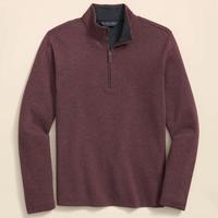 Brooks Brothers 布克兄弟 棉质人字纹半拉链针织衫