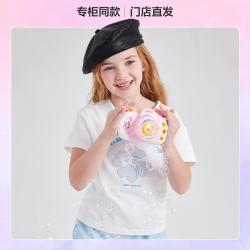 笛莎 女童夏中大童儿童夏装短袖上衣