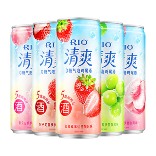 锐澳 清爽气泡鸡尾酒 330mL*5罐+赠1罐啤酒